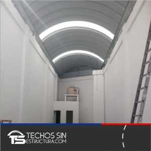 Arco Techo Lamina Pintro Claro 5 mts. x Fondo 7 mts.